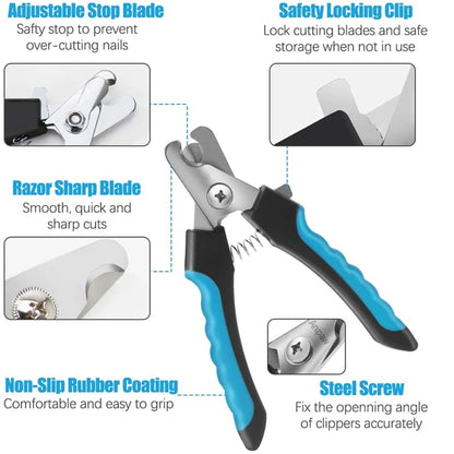 Pet nail clipper, Dog nail clipper, Cat nail clipper with Free nail file Pet nail cutter