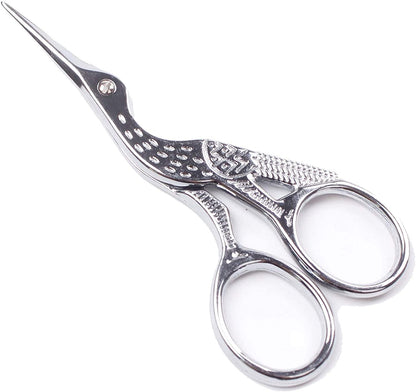 High Quality Durable Stainless Steel Embroidery Scissors Nail Art Stork Crane Bird Scissors Cutters Tools Gold Sewing Handcraft