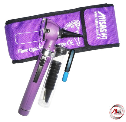 Purple Mini Otoscope Pocket Fiber Optic Medical Diagnostic NHS CE Approved