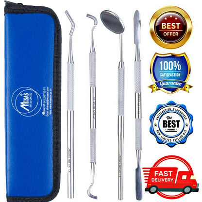 Dental Tooth Cleaning Kit Dentist Scraper Pick Tool Calculus Plaque Flos Remover