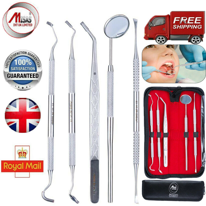 Dental Tooth Cleaning Kit Dentist Scraper Pick Tool Calculus Plaque Flos Remover