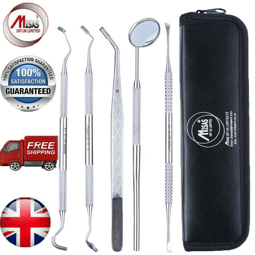 Dental Tooth Cleaning Kit Dentist Scraper Pick Tool Calculus Plaque Flos Remover