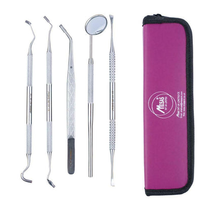 UK Dental Tooth Cleaning Set Dentist Scraper Pick Tool Calculus Plaque Remover